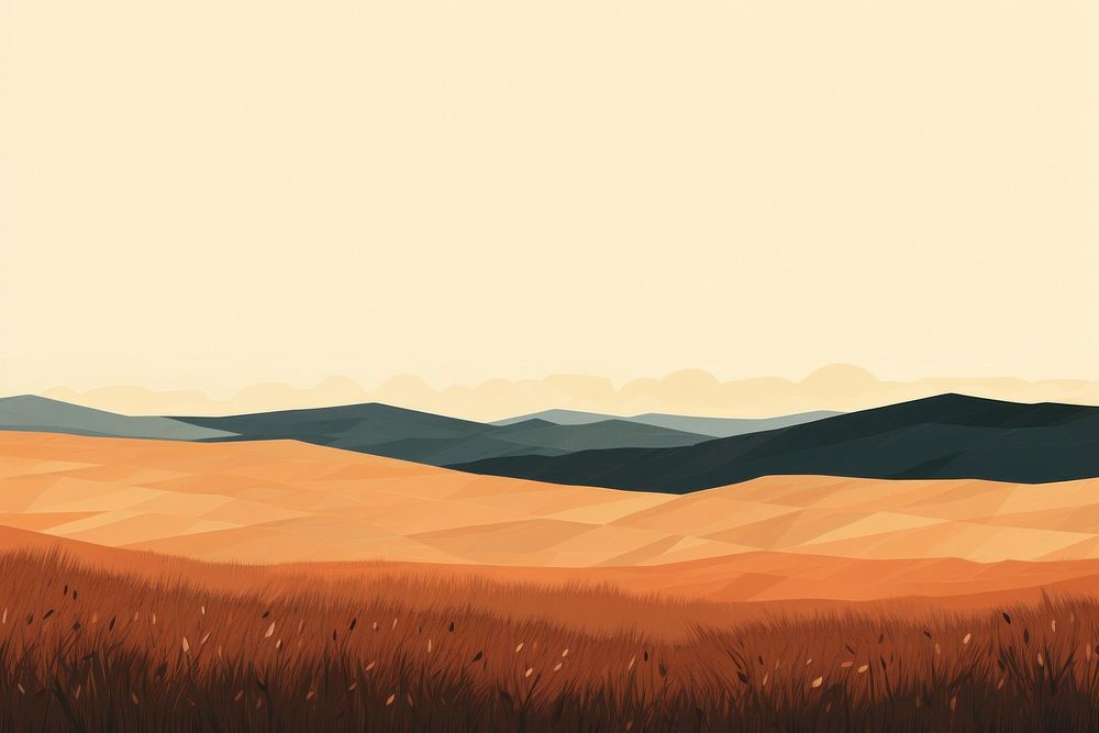 Empty grassland landscape outdoors nature. AI generated Image by rawpixel.