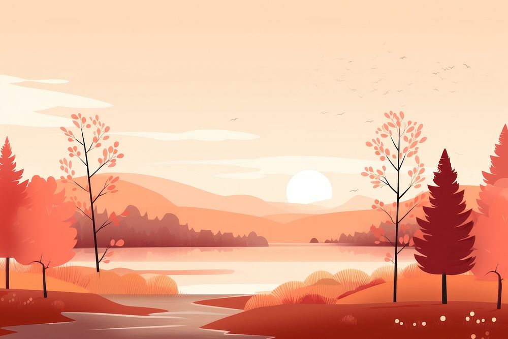 Fall landscape outdoors nature. AI generated Image by rawpixel.