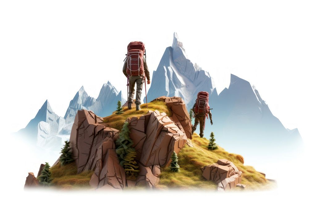 Mountain hiking mountain landscape adventure. AI generated Image by rawpixel.