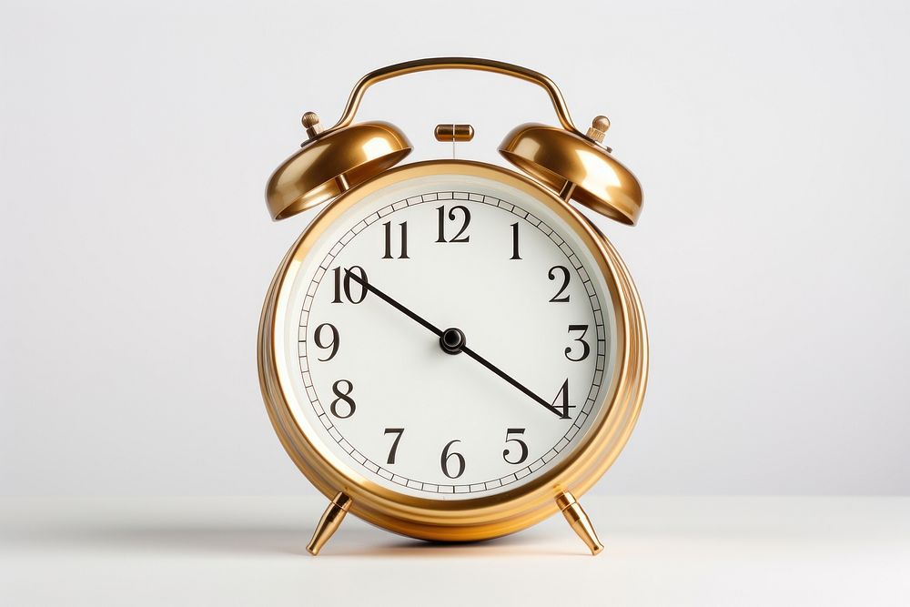 Alarm clock white background accessories furniture. AI generated Image by rawpixel.