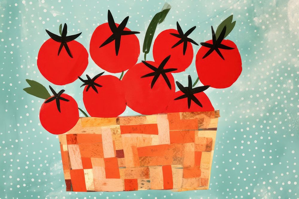 Tomato basket plant food. AI generated Image by rawpixel.