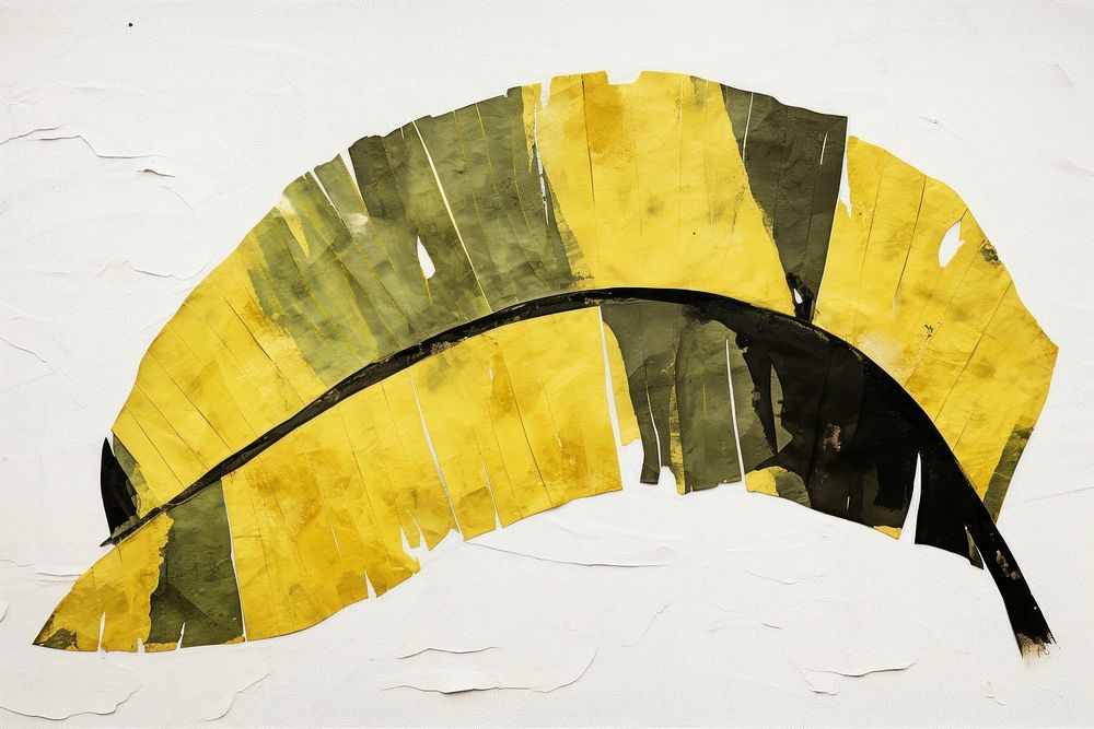 Banana leaf collage paper art. AI generated Image by rawpixel.