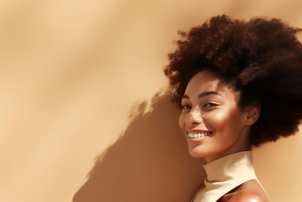 Black woman face smile portrait adult. AI generated Image by rawpixel.