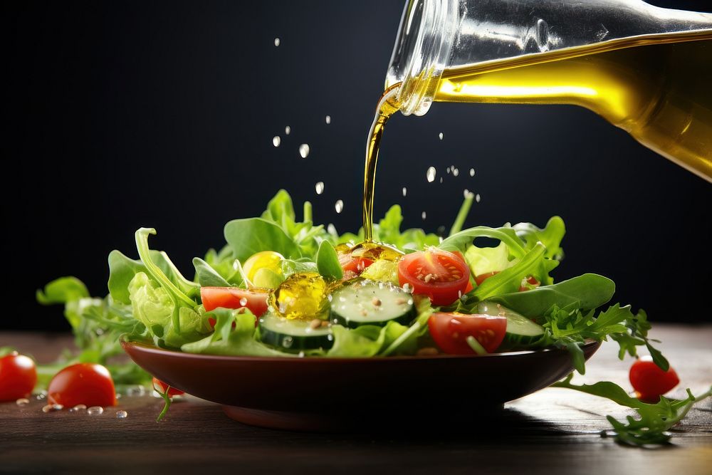 Salad bottle food refreshment. AI generated Image by rawpixel.