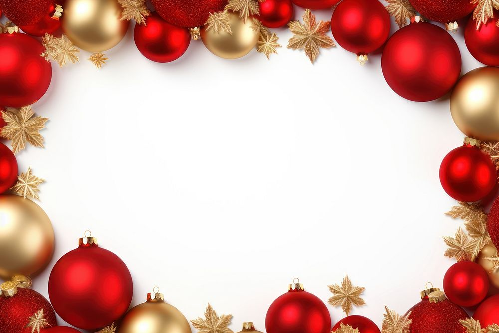 Christmas baubles christmas backgrounds white background. AI generated Image by rawpixel.