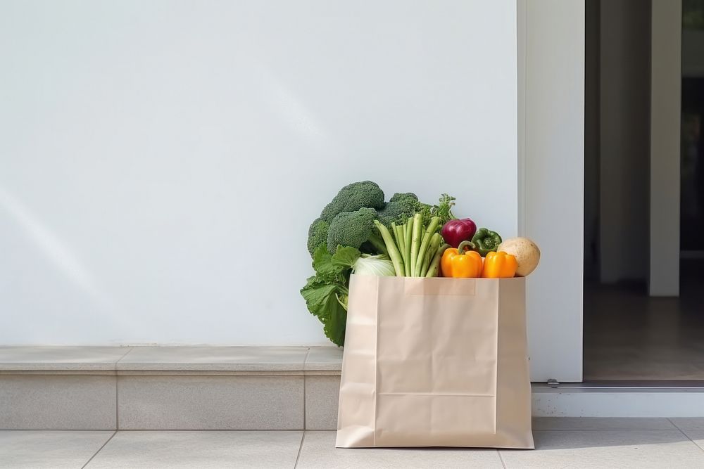 Delivery bag vegetable food. AI generated Image by rawpixel.