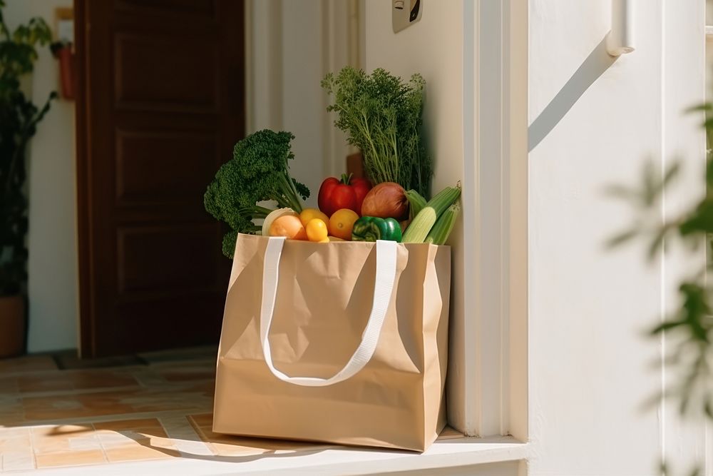 Delivery bag vegetable plant. 