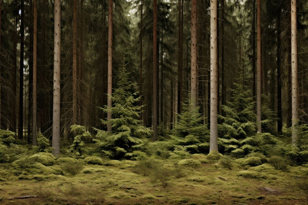 Forest vegetation woodland outdoors. AI generated Image by rawpixel.
