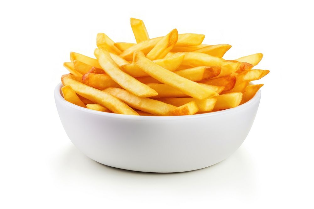 French fries food white background french fries. AI generated Image by rawpixel.