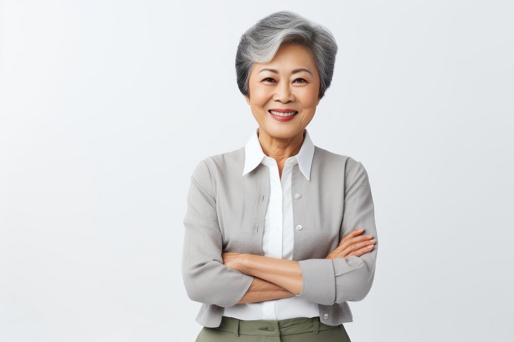 Senior woman smiling adult smile. AI generated Image by rawpixel.