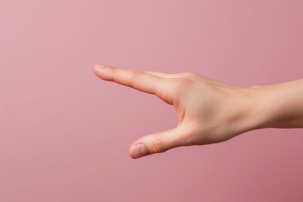 Woman hand finger gesturing touching. 