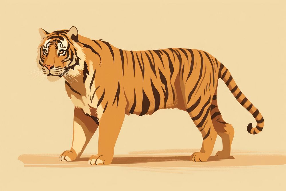 Tiger wildlife tiger animal. AI generated Image by rawpixel.