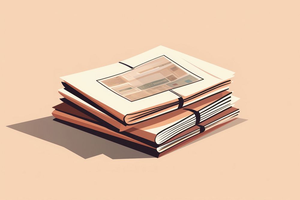 Newspaper publication book furniture. AI generated Image by rawpixel.