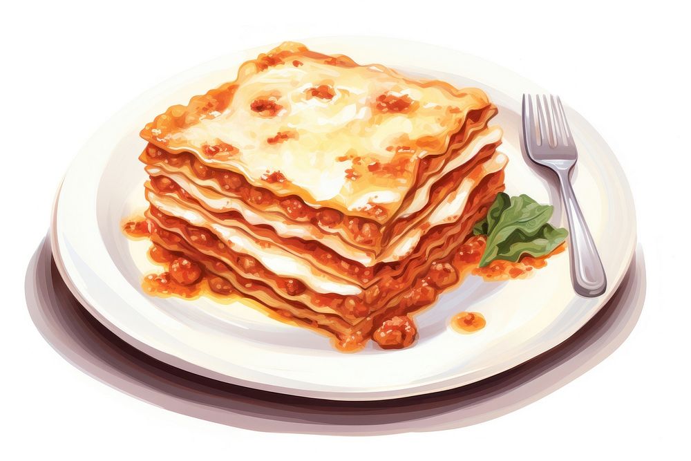 Plate food lasagna meal. AI | Free Photo Illustration - rawpixel