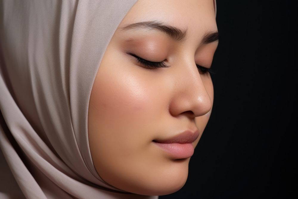 Chubby asian muslim woman skin adult photo. AI generated Image by rawpixel.