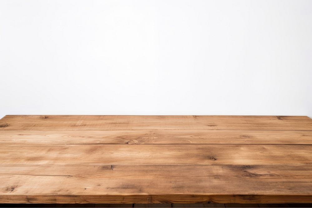 Wooden table furniture hardwood white background. AI generated Image by rawpixel.