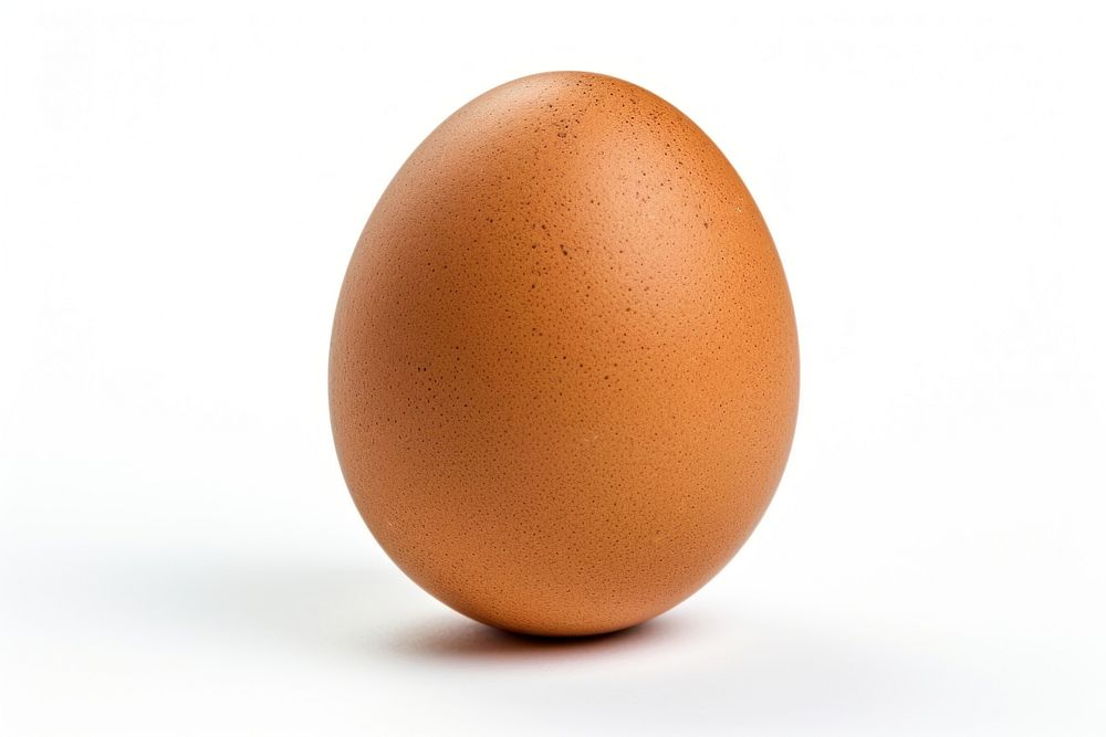 Brown chicken egg brown food white background. AI generated Image by rawpixel.