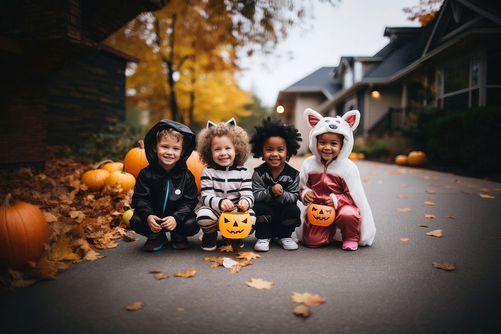 Halloween baby anthropomorphic jack-o'-lantern. AI generated Image by rawpixel.