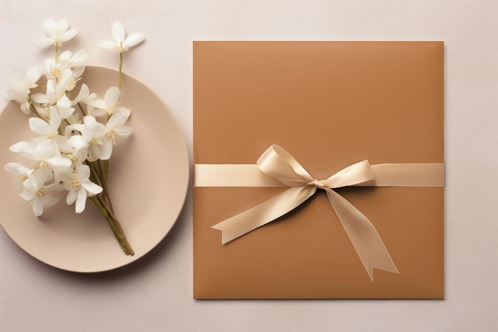 Aesthetic brown gift box,  packaging design