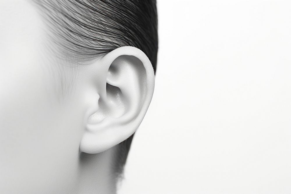 Human ear earring adult white. AI generated Image by rawpixel.