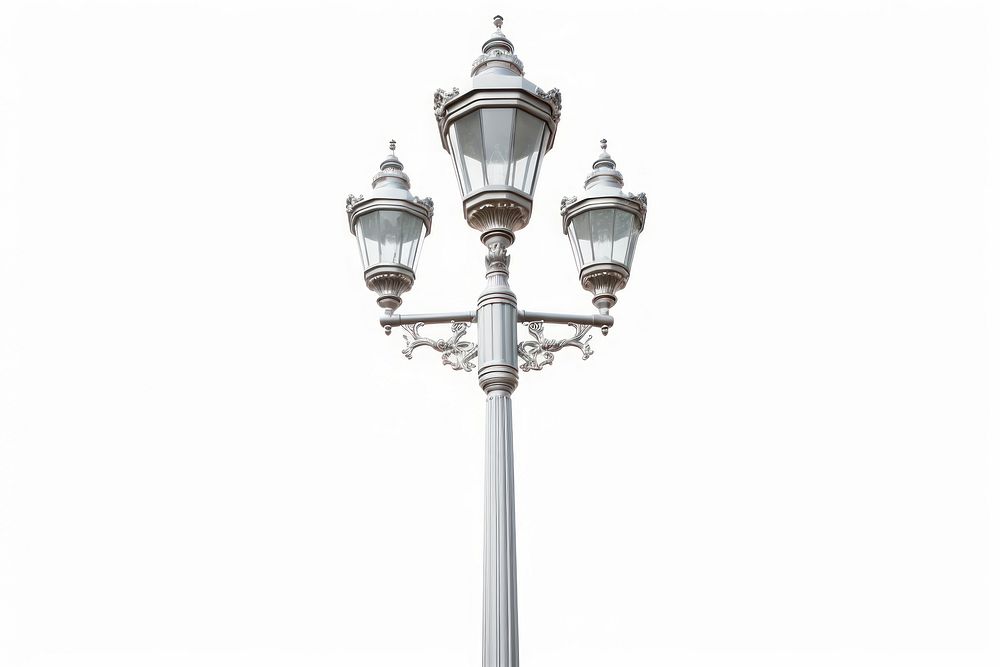 Street light lamp white background architecture. AI generated Image by rawpixel.