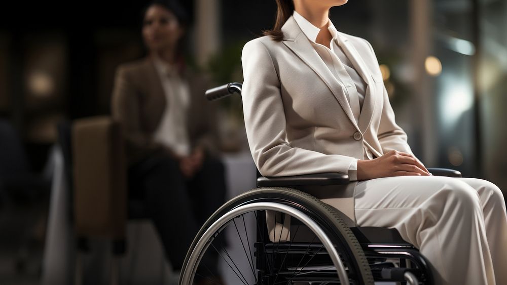 Wheel wheelchair adult woman. AI generated Image by rawpixel.