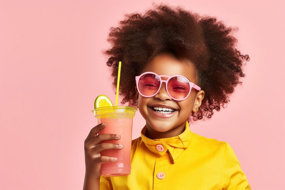 Sunglasses smile refreshment hairstyle. AI generated Image by rawpixel.