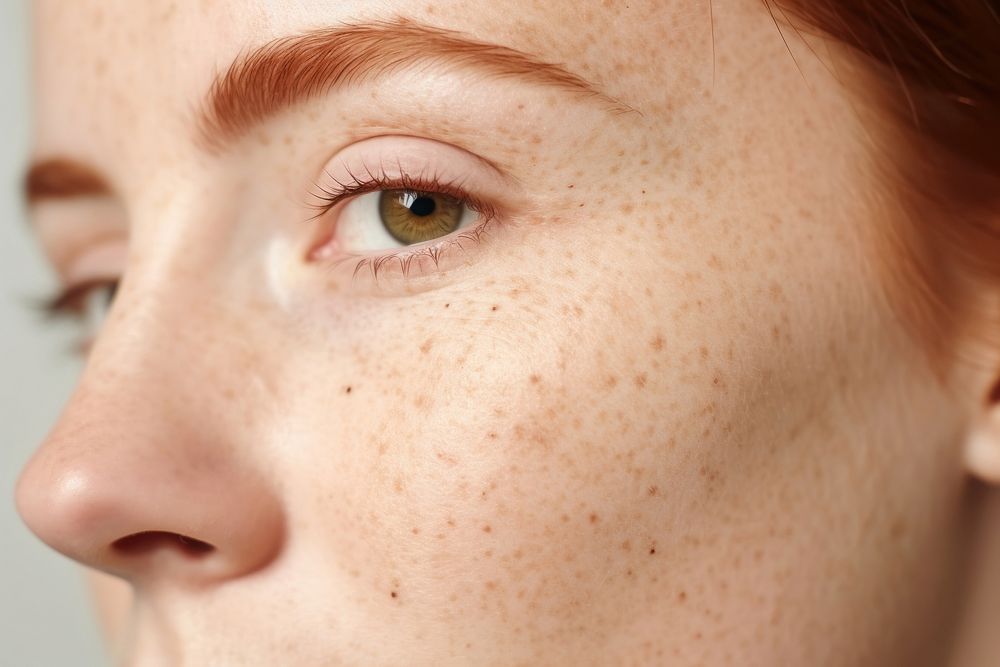 Freckle adult woman skin. AI generated Image by rawpixel.