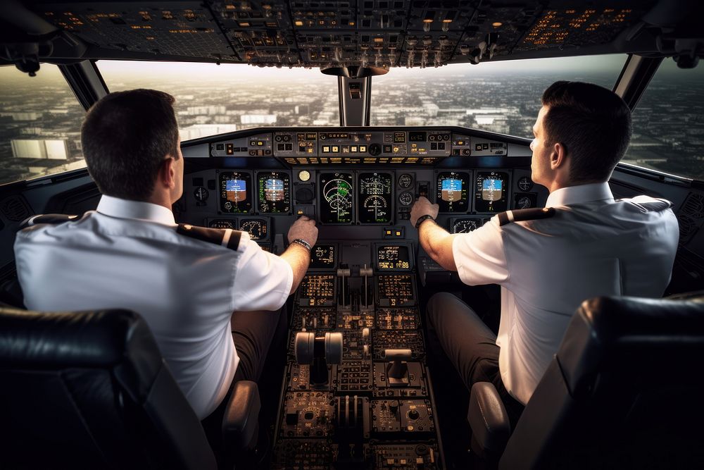 Control panel aircraft airplane vehicle. 