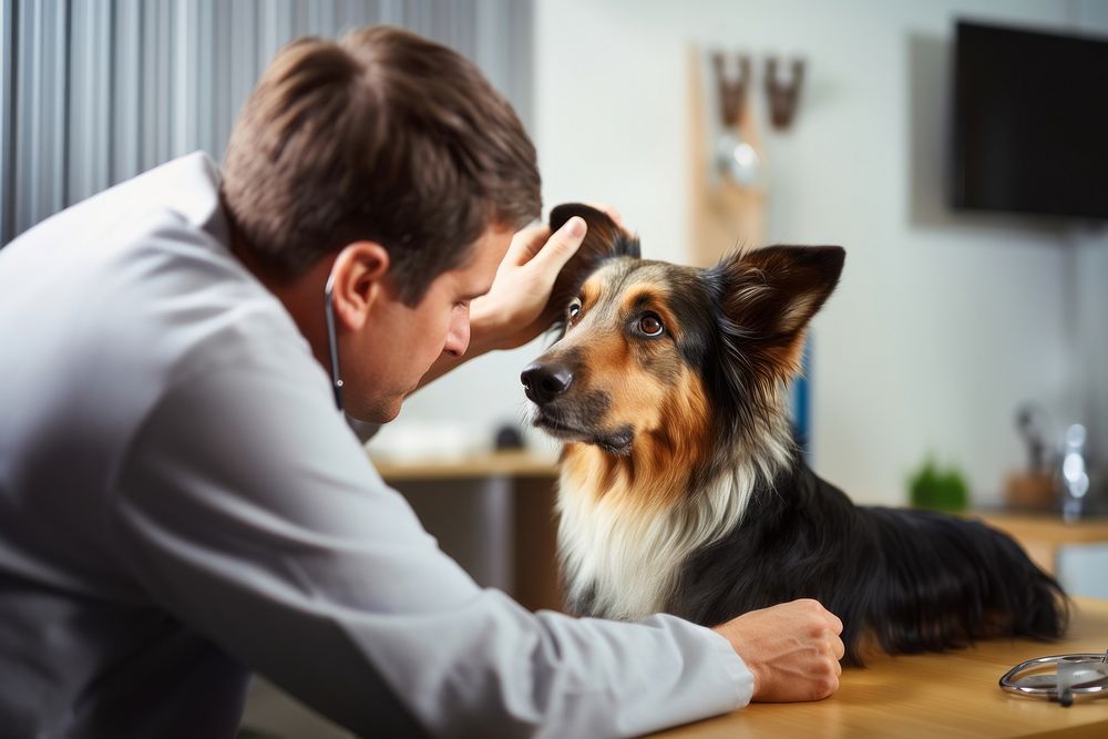 Veterinarian dog mammal animal. 