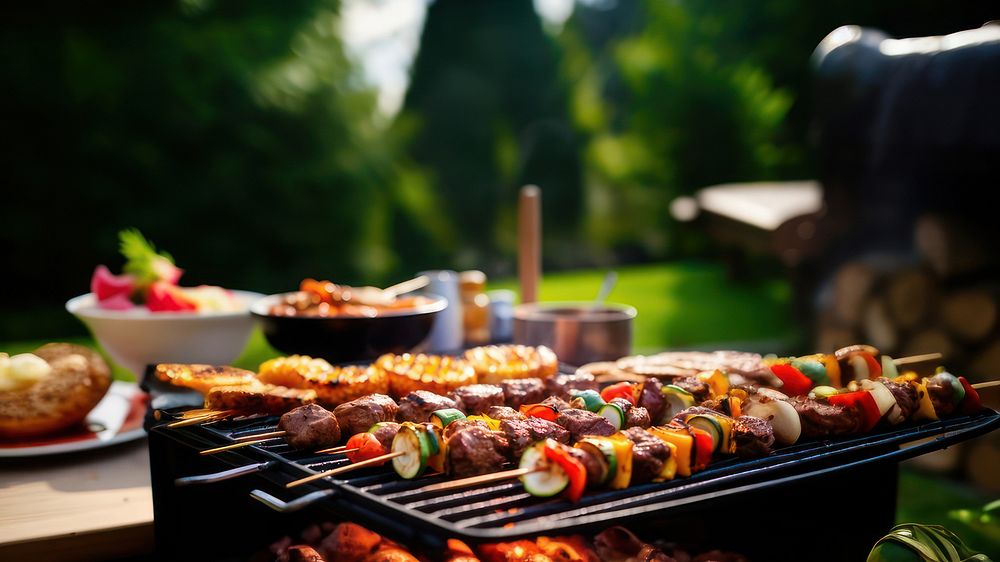 BBQ food party grilling freshness barbecue. AI generated Image by rawpixel.