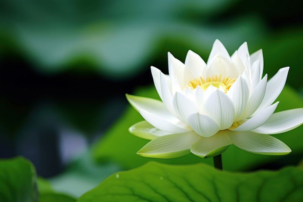 Lotus flower blossom nature plant. AI generated Image by rawpixel.