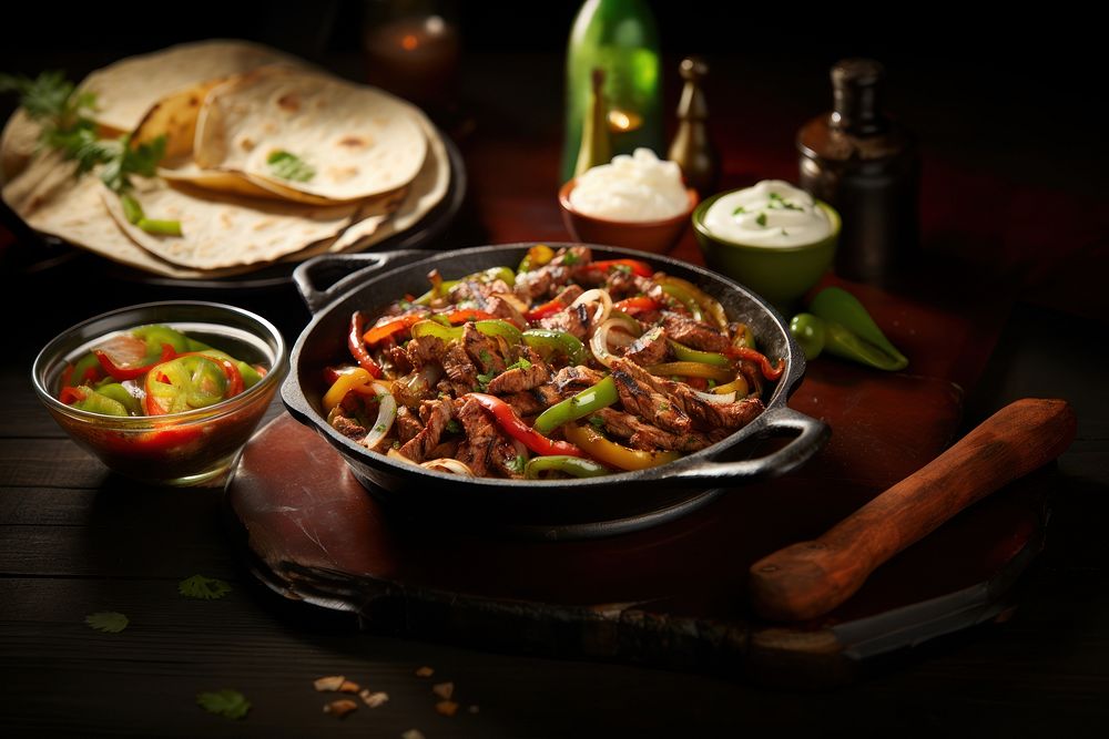 Fajita food meal dish. 