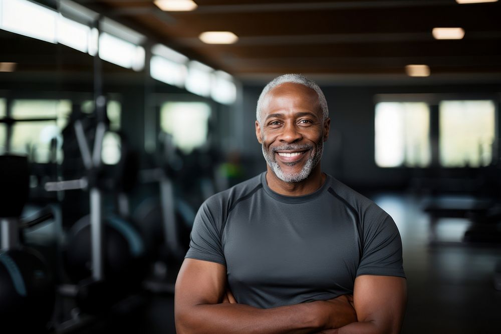 Senior black man smiling adult smile. AI generated Image by rawpixel.