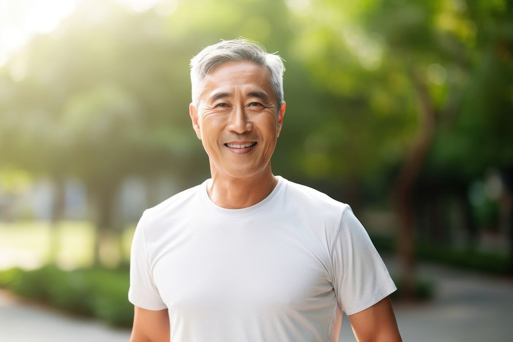 Senior Thai man smiling smile adult. 