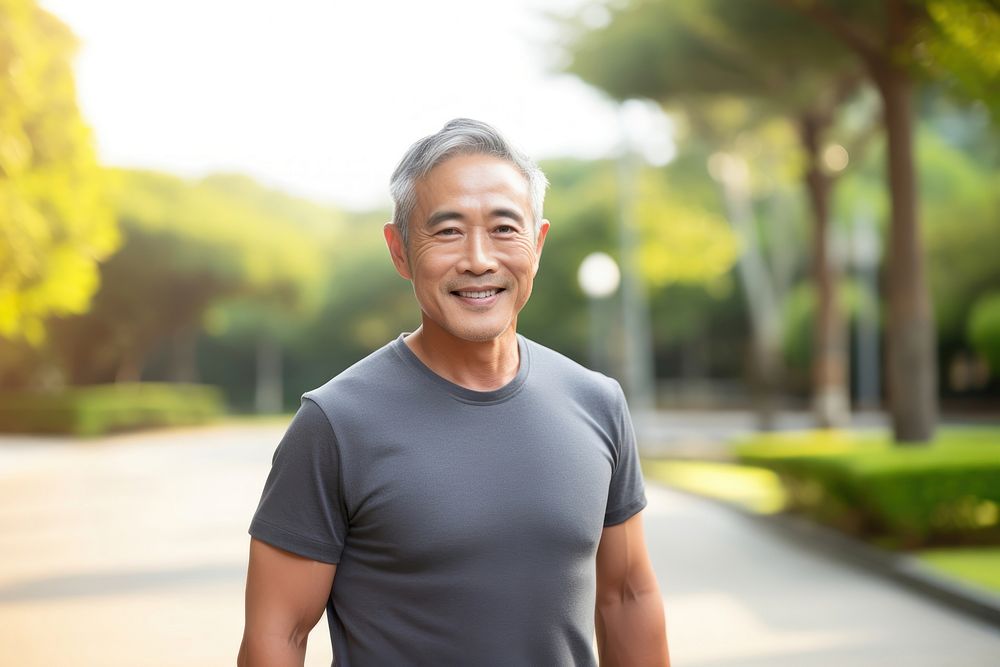 Senior Thai man smiling smile adult. 