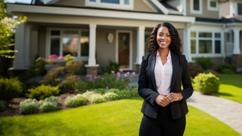 Real estate agency outdoors portrait adult. AI generated Image by rawpixel.