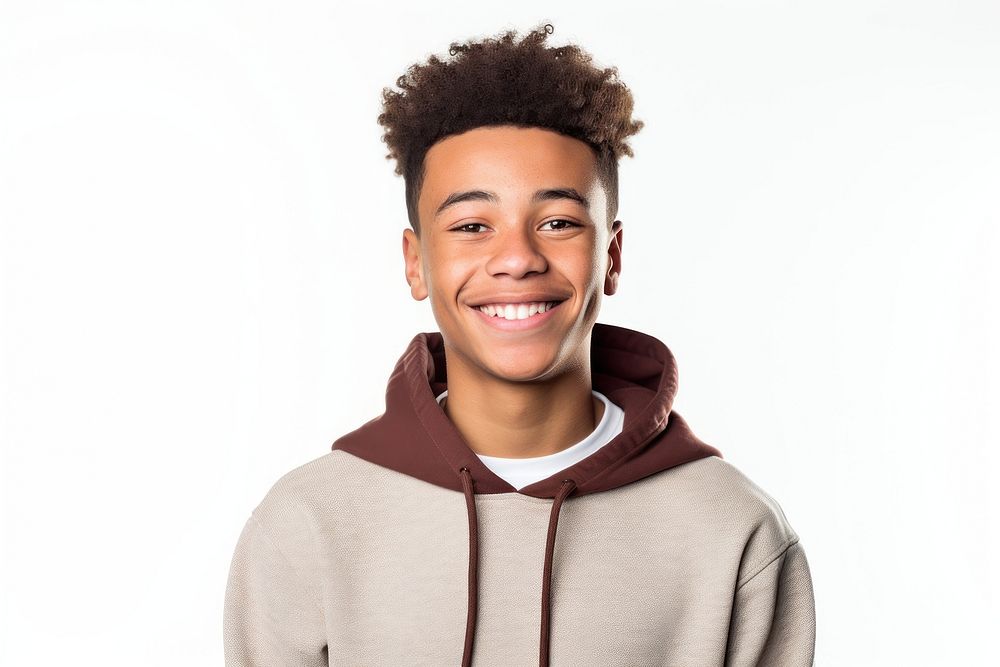Teenage boy smiling portrait smile photo. AI generated Image by rawpixel.