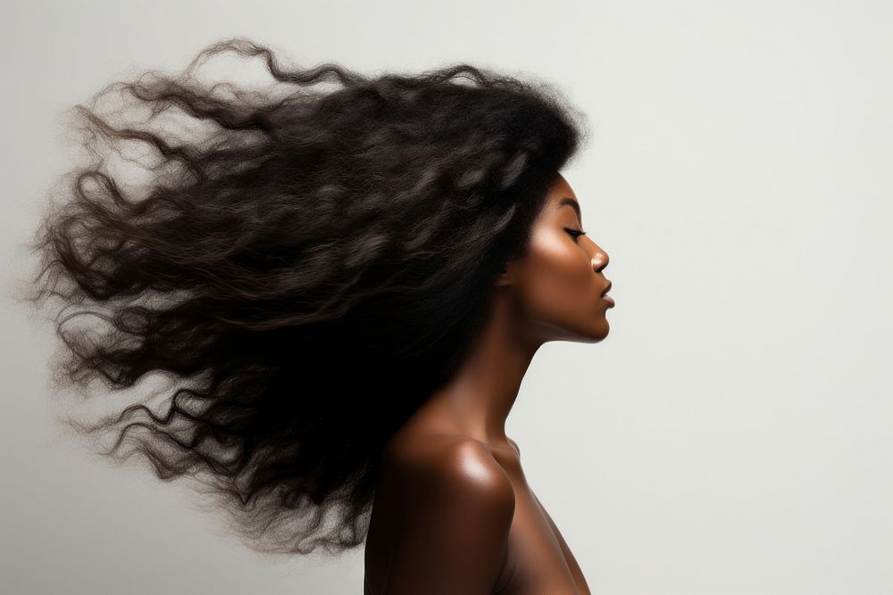 Black woman hair portrait adult photo. AI generated Image by rawpixel.