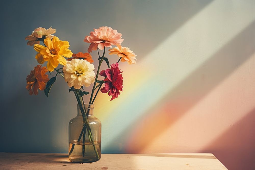 Flowers plant petal vase. AI generated Image by rawpixel.