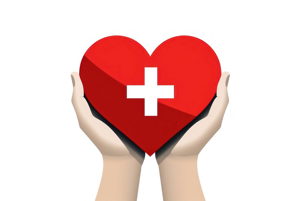 Healthcare icon heart symbol hand. AI generated Image by rawpixel.