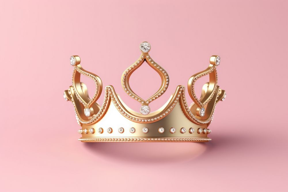 Gold crown jewelry diamond luxury. AI generated Image by rawpixel.