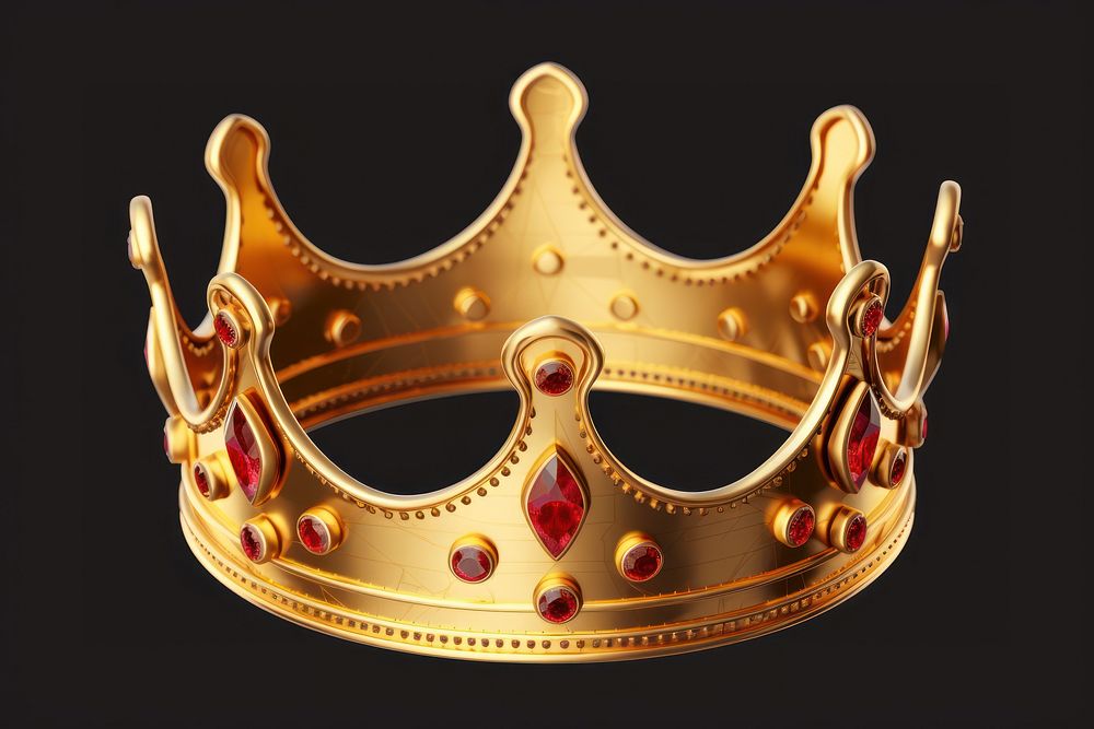 Golden crown jewelry red celebration. AI generated Image by rawpixel.