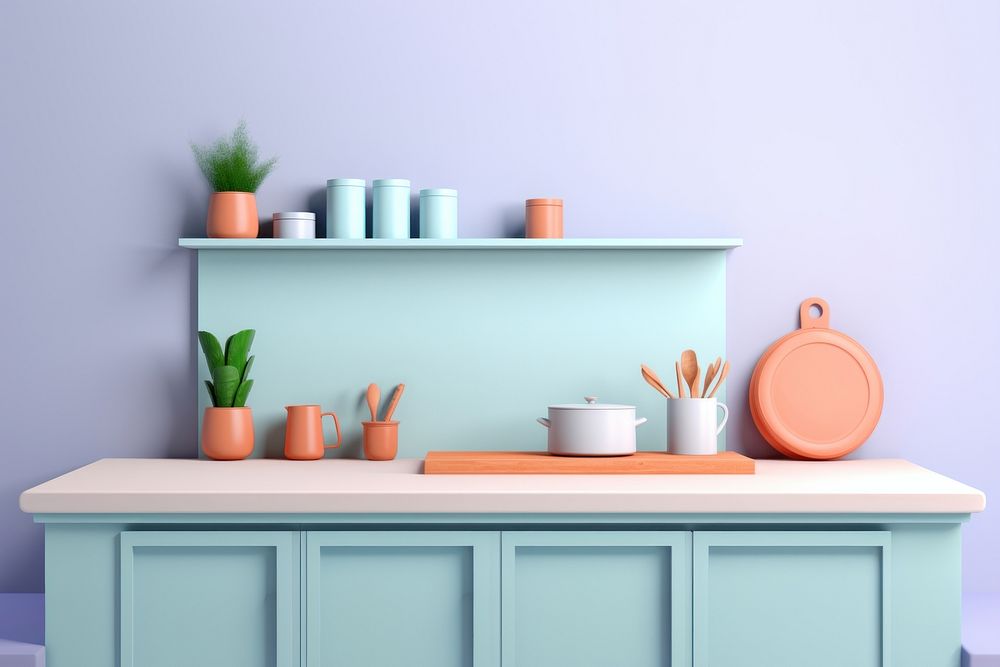 Kitchen product backdrop sideboard furniture. AI generated Image by rawpixel.