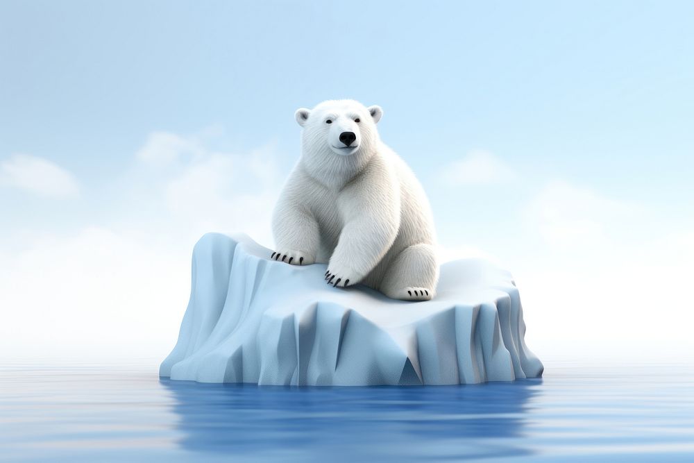 Bear wildlife outdoors iceberg. AI generated Image by rawpixel.