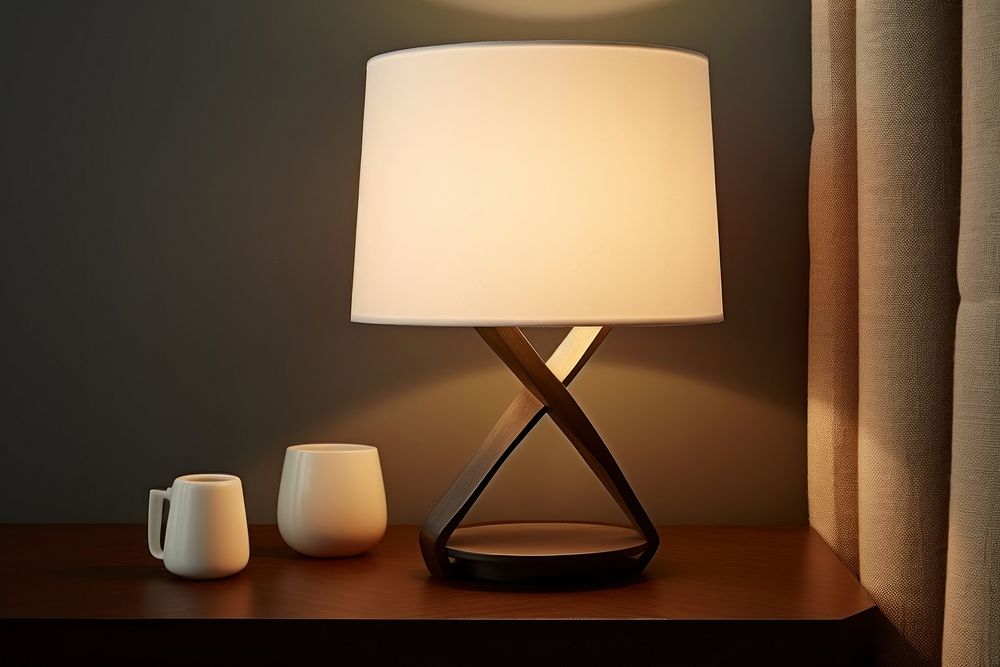Lamp lampshade table illuminated. AI generated Image by rawpixel.