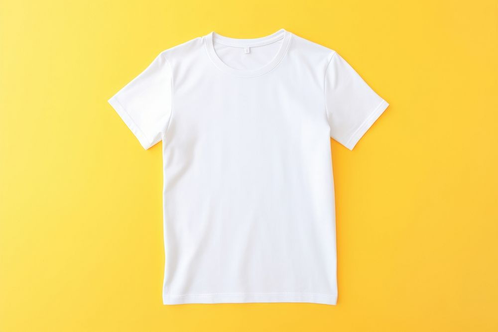 White color-t-shirt fashion yellow white. AI generated Image by rawpixel.
