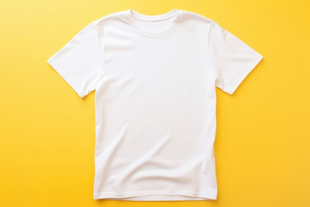 White color-t-shirt fashion yellow white. AI generated Image by rawpixel.