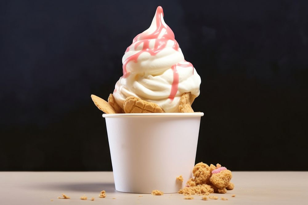 Soft ice cream dessert food cup. AI generated Image by rawpixel.