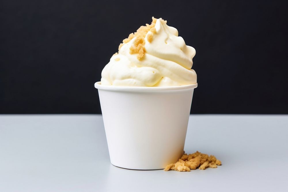Soft ice cream cup dessert food. AI generated Image by rawpixel.
